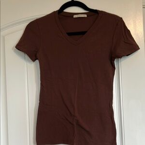 Active Basics Brown Fitted Short Sleeve T-Shirt